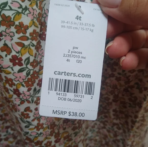 Carter's 2 Pack Jersey Dresses 4t - Picture 5 of 8